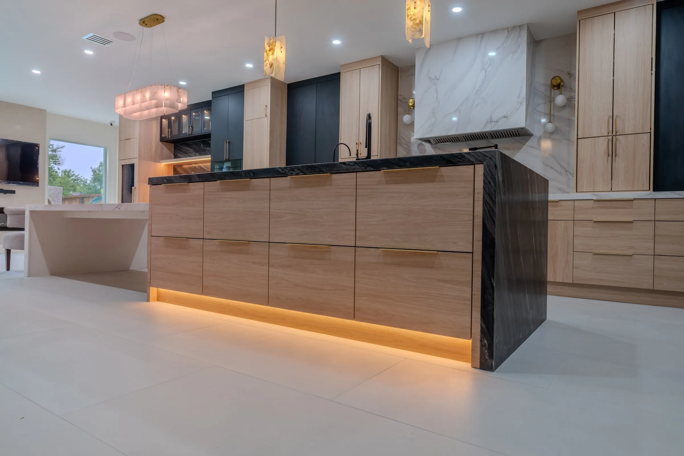 Finished kitchen in a custom-built home